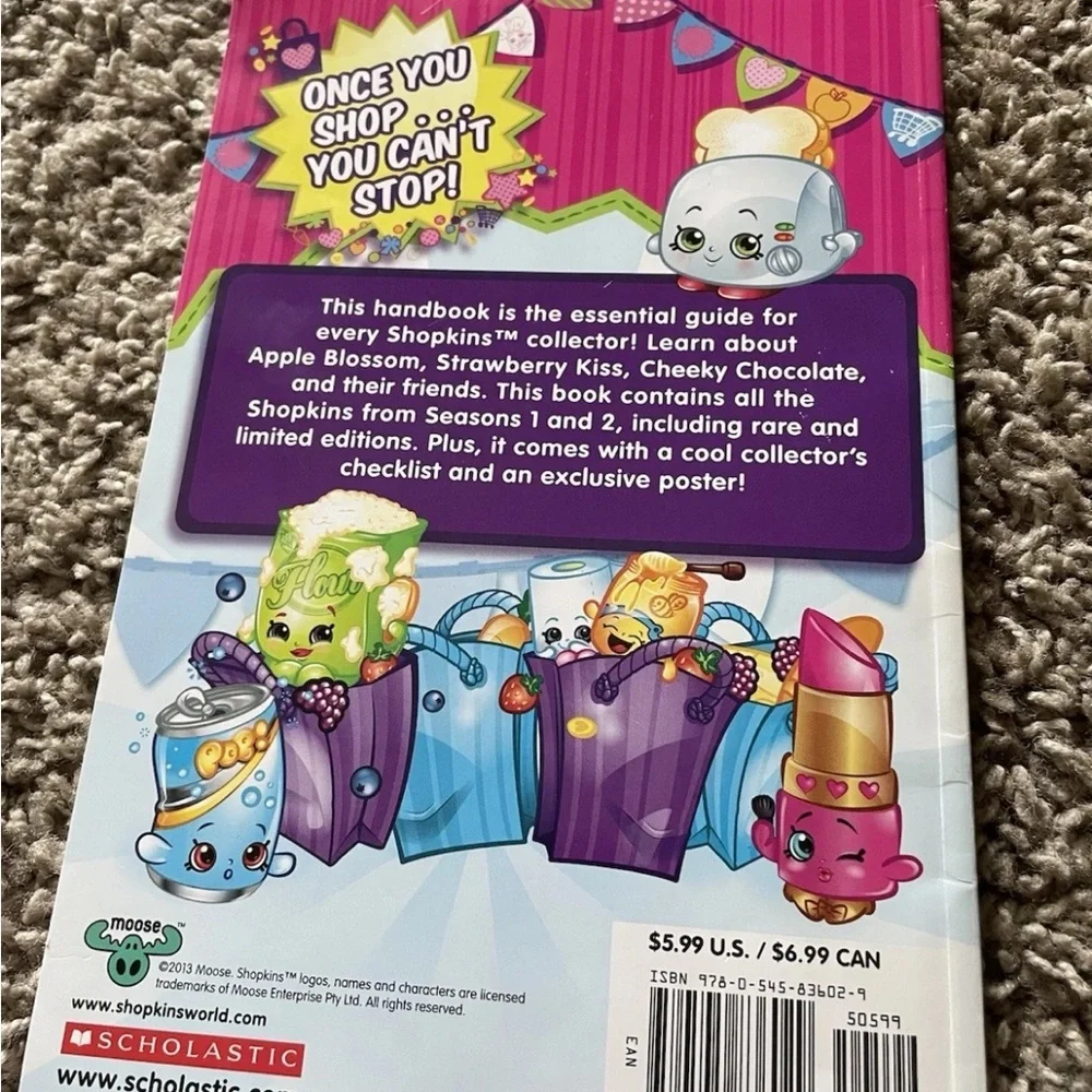 Scholastic Shopkins Collector's Guide - Bright Pink & Multicolor Cover